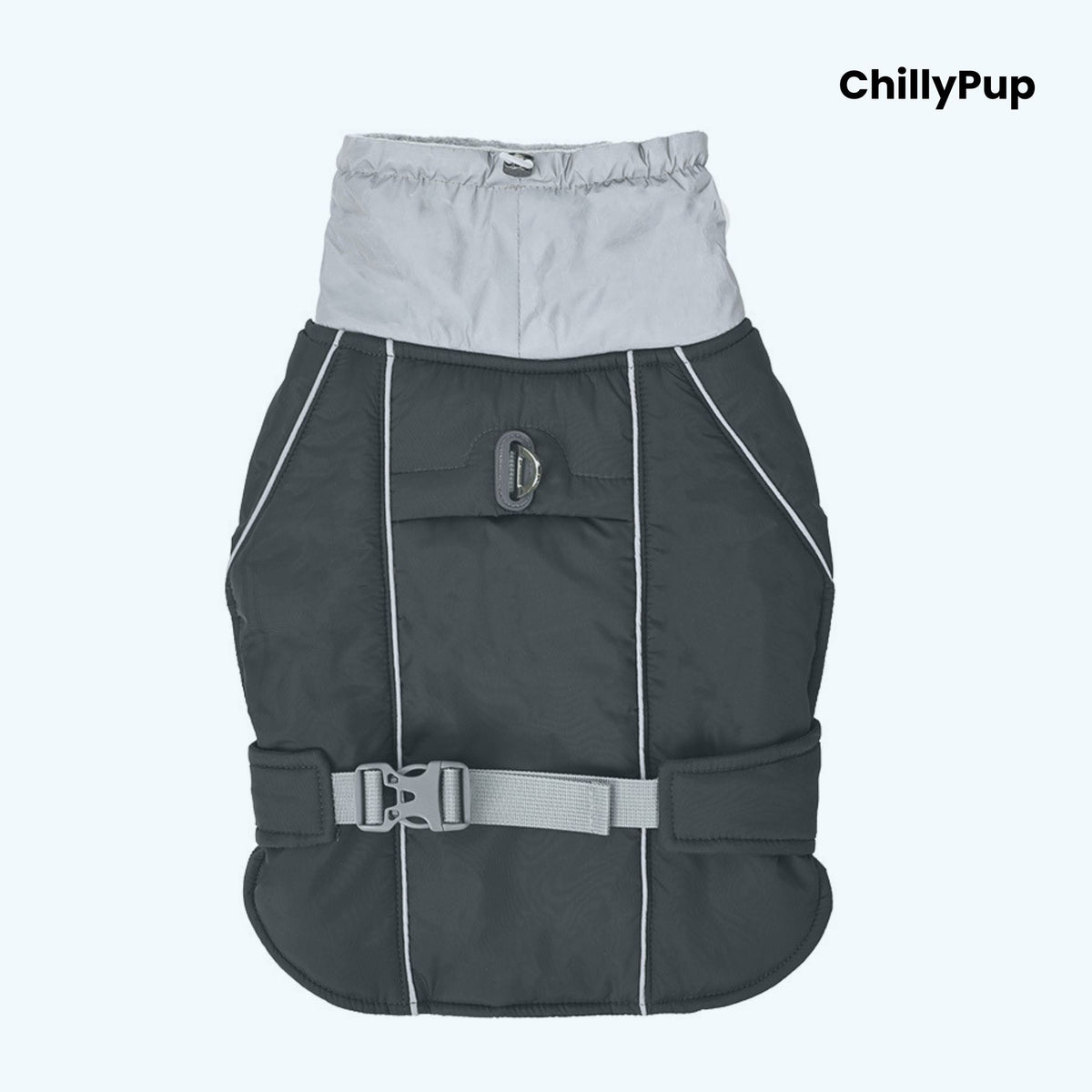 All-Weather Adventure Dog Coat on a white background with ChillyPup branding