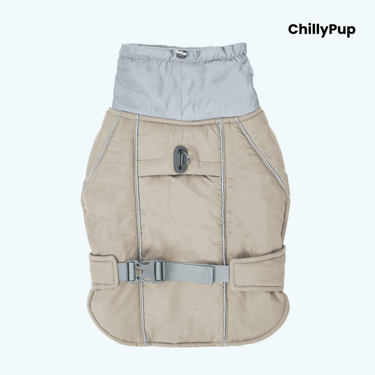 All-Weather Adventure Dog Coat on a white background with ChillyPup branding